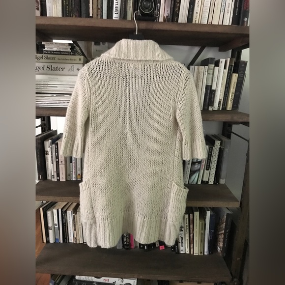 Urban Outfitters Pins and Needles Cozy Mohair Blend Cream Cocoon Cardigan S - Picture 10 of 14